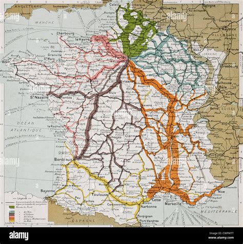 French Railway Map Hi Res Stock Photography And Images Alamy