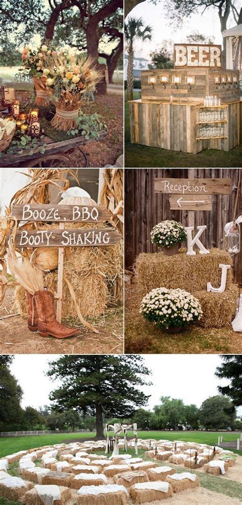 20 Country Wedding Ideas For Fall Pimphomee