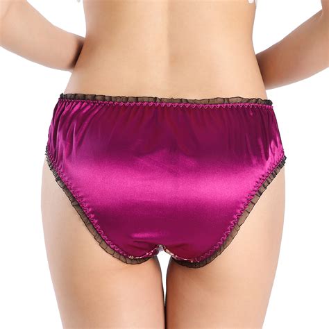 Satin Floral Frilly Sissy Panties Bikini Knicker Underwear Briefs Ebay