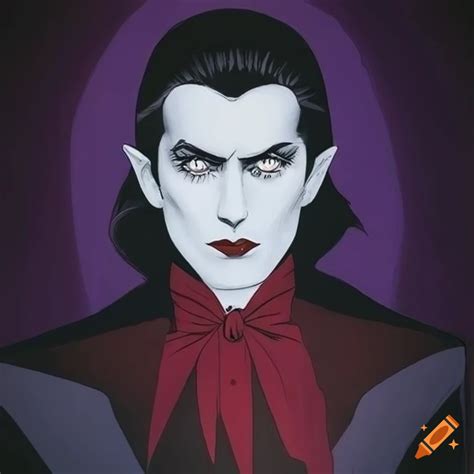 Patrick Nagel Inspired Artwork Of Dracula On Craiyon