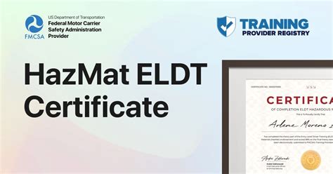 HazMat Endorsement ELDT Certificate ELDT Plus