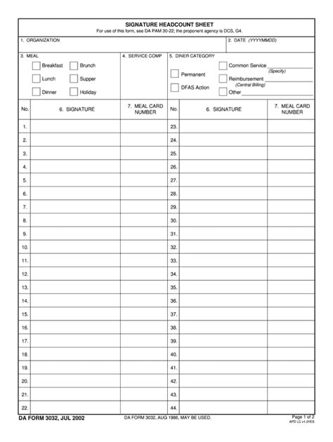 Da Form 3032 Fill Out And Sign Printable Pdf Template Signnow