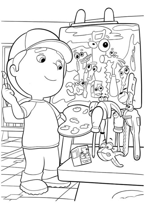 coloring pages a handy manny brash coloring pages