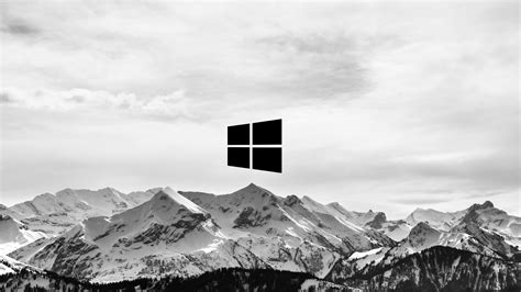 1600x900 Snow Mountains Windows Logo 5k Wallpaper1600x900 Resolution