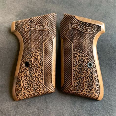 Walther Ppks Turkish Walnut Wood Grips Set Handmade Fits Sandw Ppks