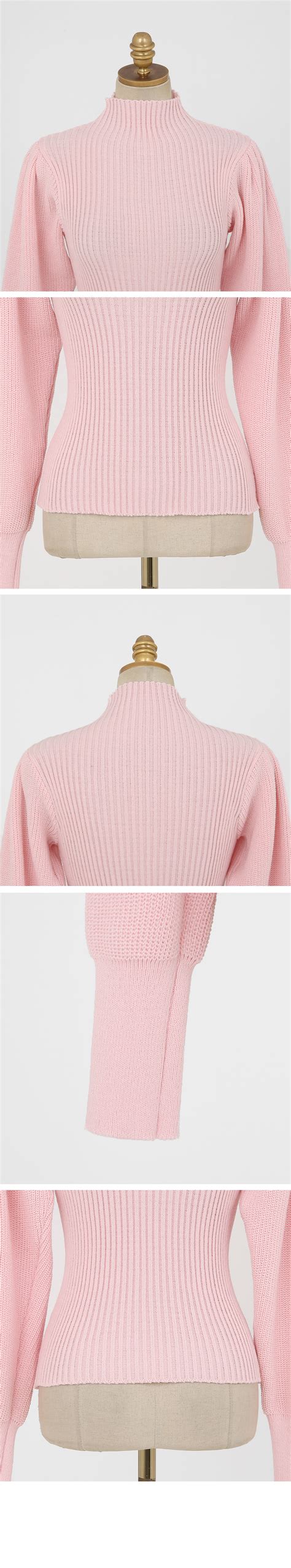 Gigot Sleeve High Neck Knit Top Dabagirl Your Style Maker Korean Fashions Clothes Bags