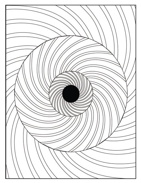 Free optical illusion coloring pages printable for kids and adults. Digital Optical Illusion 3 Coloring Page by GraphicsByShenessa | Optical illusions, Pattern ...