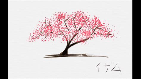 Easy Simple Cherry Blossom Tree Drawing ~ Drawing Tutorial