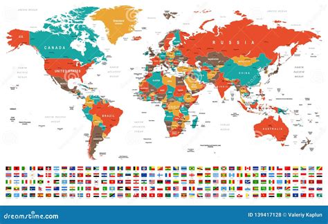 Countries With Flags Map