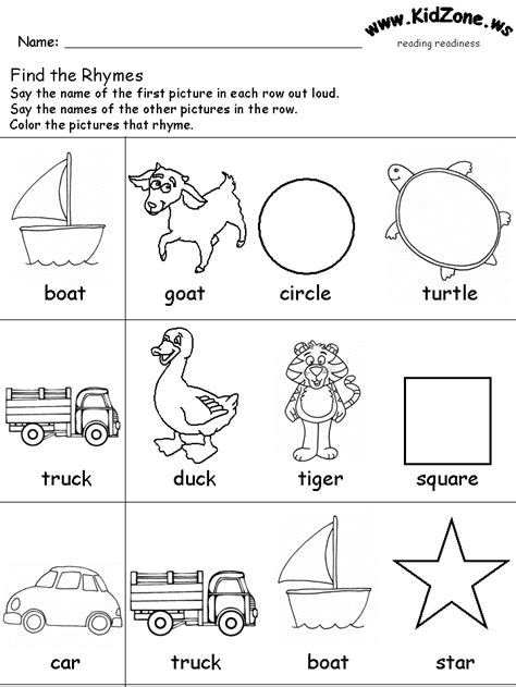 Kindergarten Readiness Worksheets
