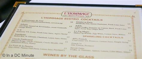 Date Night L Hommage Bistro Francais In A Dc Minute