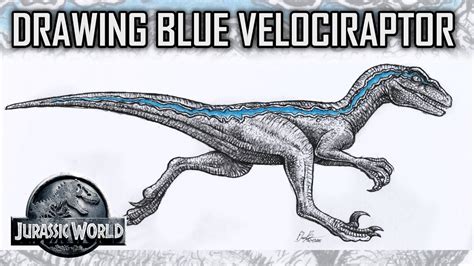 Drawing Skin Details For Blue The Velociraptor From Jurassic World In
