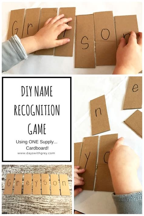 Cardboard Name Build For Preschool Preschool Name Recognition
