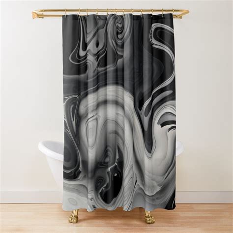 Black And Gray Marble Shower Curtain By Haroulita Curtains Shower