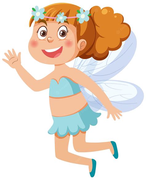 Premium Vector Cute Fairy Cartoon Character Isolated