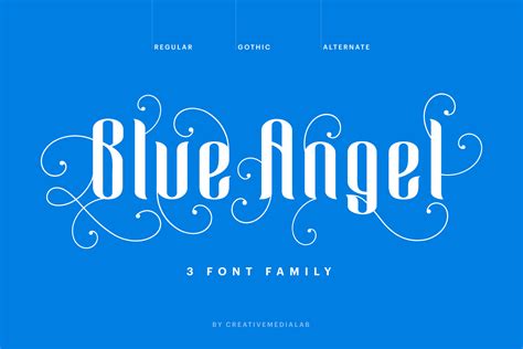 Blue Angel Font By Creativemedialab · Creative Fabrica