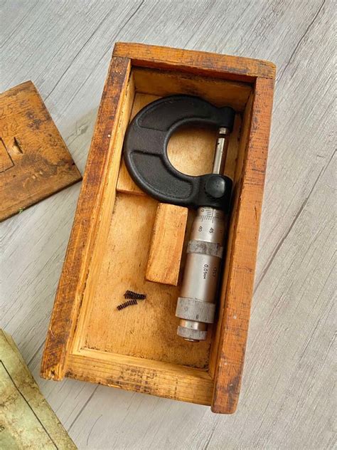 Vintage Micrometer Micrometer 0 1 Inch Machinist Measurement Etsy
