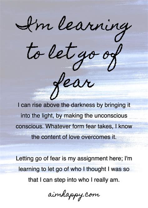 A Supportive Affirmation For Letting Go Of Fear Affirmations Healing