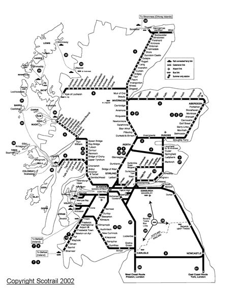 Scotland Rail Map Scotland Mappery