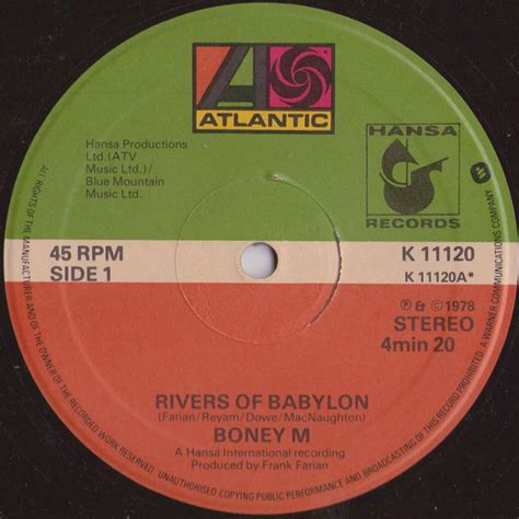Boney m — rivers of babylon (cliff carpenter version) 03:45. Boney M* - Rivers Of Babylon (1978, Vinyl) | Discogs