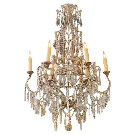 Vintage Crystal Chandelier From Italy Legacy Antiques