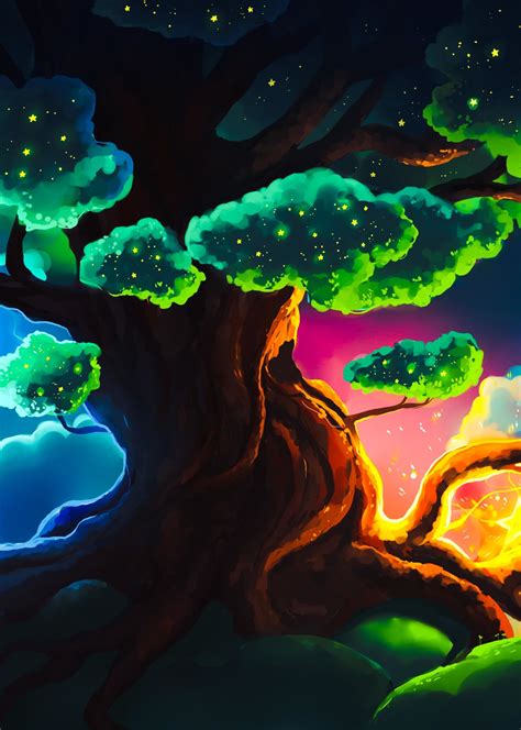 1536x2152 Magical Tree Art 1536x2152 Resolution Wallpaper Hd Fantasy