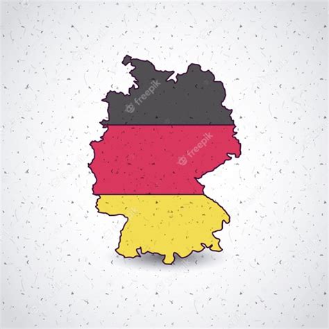 Niemcy Mapa Ikona Na Białym Tle Wektor Ilustracja Projektu Premium Wektor