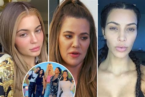 The Kardashians Without Make Up See Kim Kylie And Khloe Looking