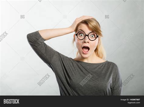 Shocked Lady Image And Photo Free Trial Bigstock