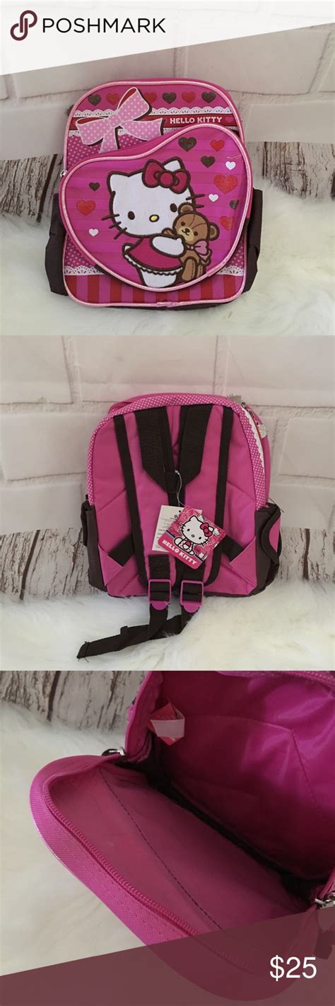 🆕hello Kitty Mini Backpack Kids Pink Brand New With Tags One Zip Front