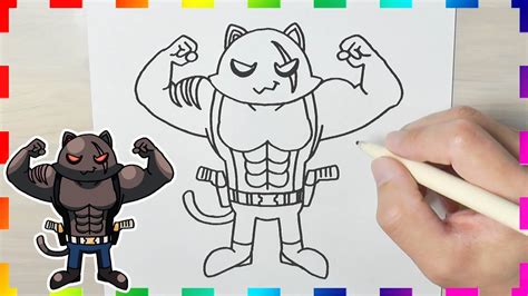 How To Draw Fortnite Meowscles Shadow Easy Drawing Youtube