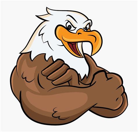 Vector Mascota Aguila Png Png Download Strong Eagle Cartoon