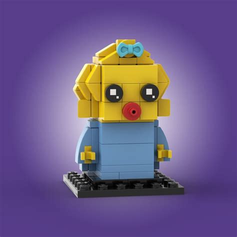 Lego Moc Maggie Simpson Brickheadz By Custominstructions Rebrickable
