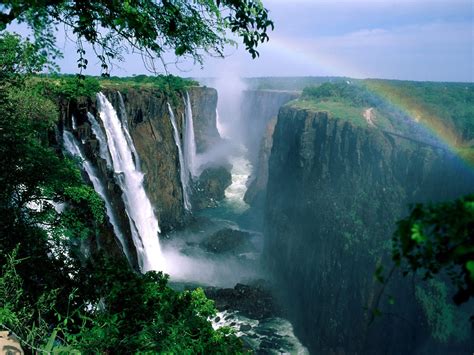 Victoria Falls Rainbow Wallpaper And Background Image