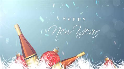 Download Bottle Bauble Happy New Year Holiday New Year Hd Wallpaper