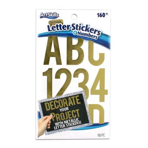 Artskills® Metallic Letter And Numbers Stickers Gold 160 Pc Pick ‘n Save