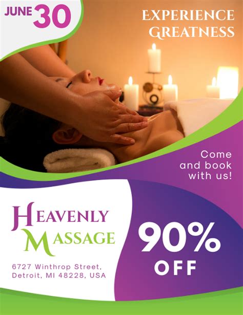 Spa Massage Parlor Flyer Template Templaat Postermywall