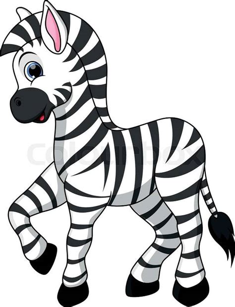 Illustration Of Funny Zebra Cartoon Stock Vector Colourbox