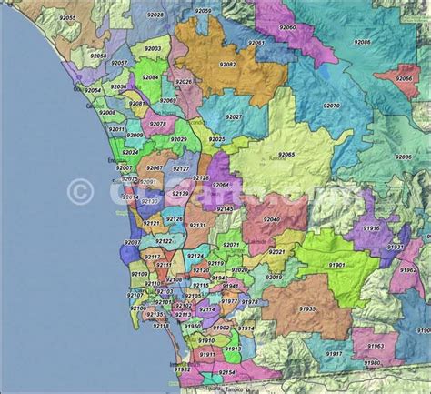 Zip Code Map For San Diego County Map Of Garden