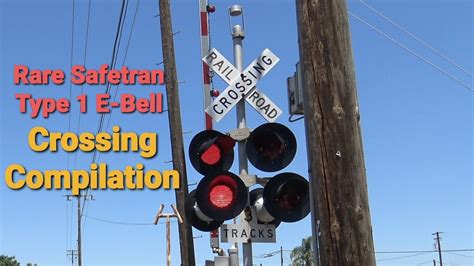 Rare Safetran Type 1 E Bell Railroad Crossings Compilation Youtube