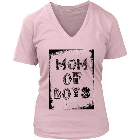 Mom Of Boys Womens V Neck Women V Neck Boys