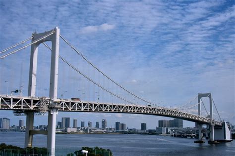 Rainbow Bridge Connecting Odaiba With Tokyo Japan Encircle Photos