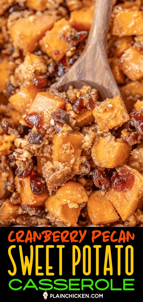 Cranberry Pecan Sweet Potato Casserole Plain Chicken