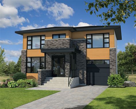Narrow Lot Contemporary House Plan 80807pm Architectural Designs
