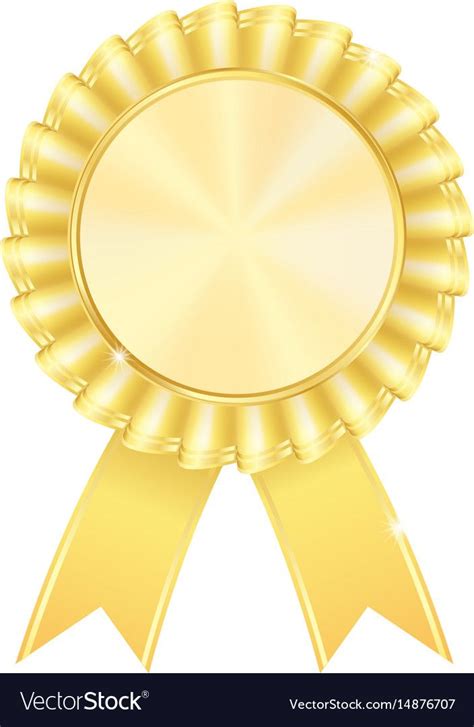 Golden Award Badge Vector Illustration Isolated On White Background