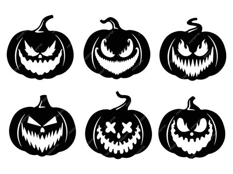 Premium Vector Halloween Scary Face Pumpkin Illustration