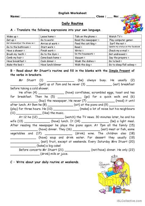 Adults Daily Routine English Esl Worksheets Pdf And Doc