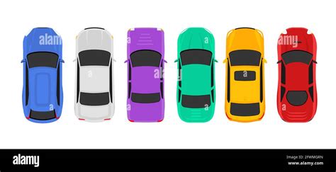Vector Car Top View Icon Illustration Vehicle Flat Isolated Car Icon