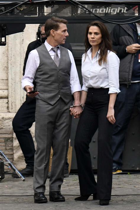 Hayley Atwell And Tom Cruise Seen Handcuffed To Each Other While Filming Mission Impossible