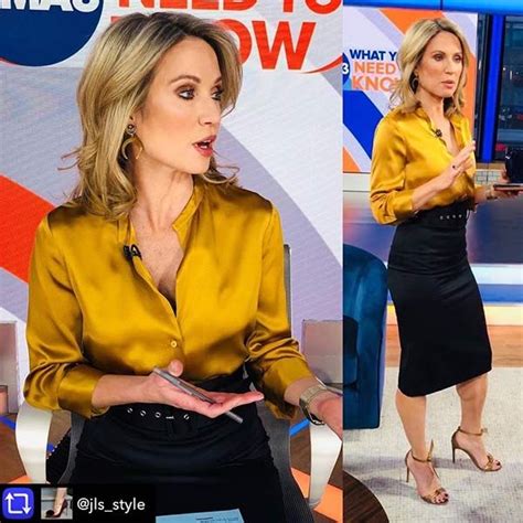 Gma S Amy Robach Looks Unreal In Figure Hugging Silk Pencil Skirt And Heels Hello